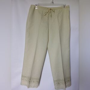 Willismith Womens Linen Blend Pants Size 6 Light Green